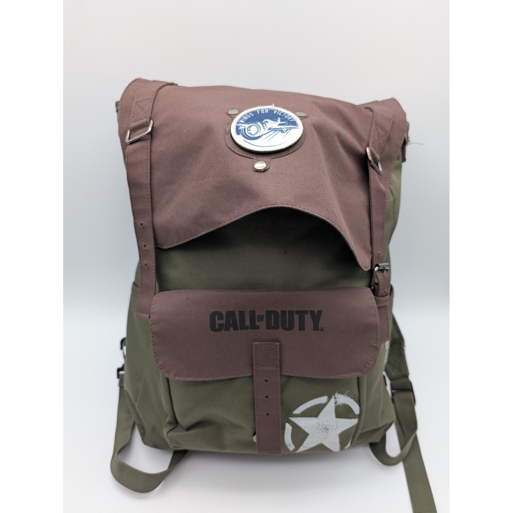 Call of Duty WWII Wings for Victory Backpack Olive Canvas Rucksack Bag READ!!